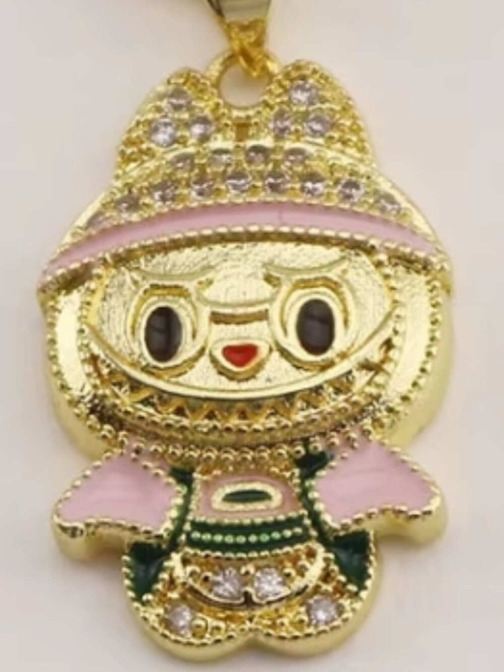 18K Gold Plated Labubu Necklace